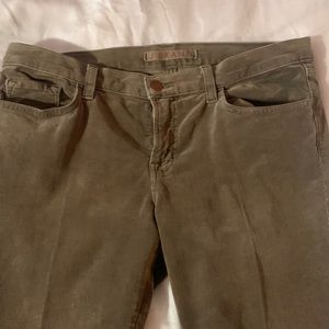 J Brand Corduroy Straight Leg Pants, Brown, Size 31